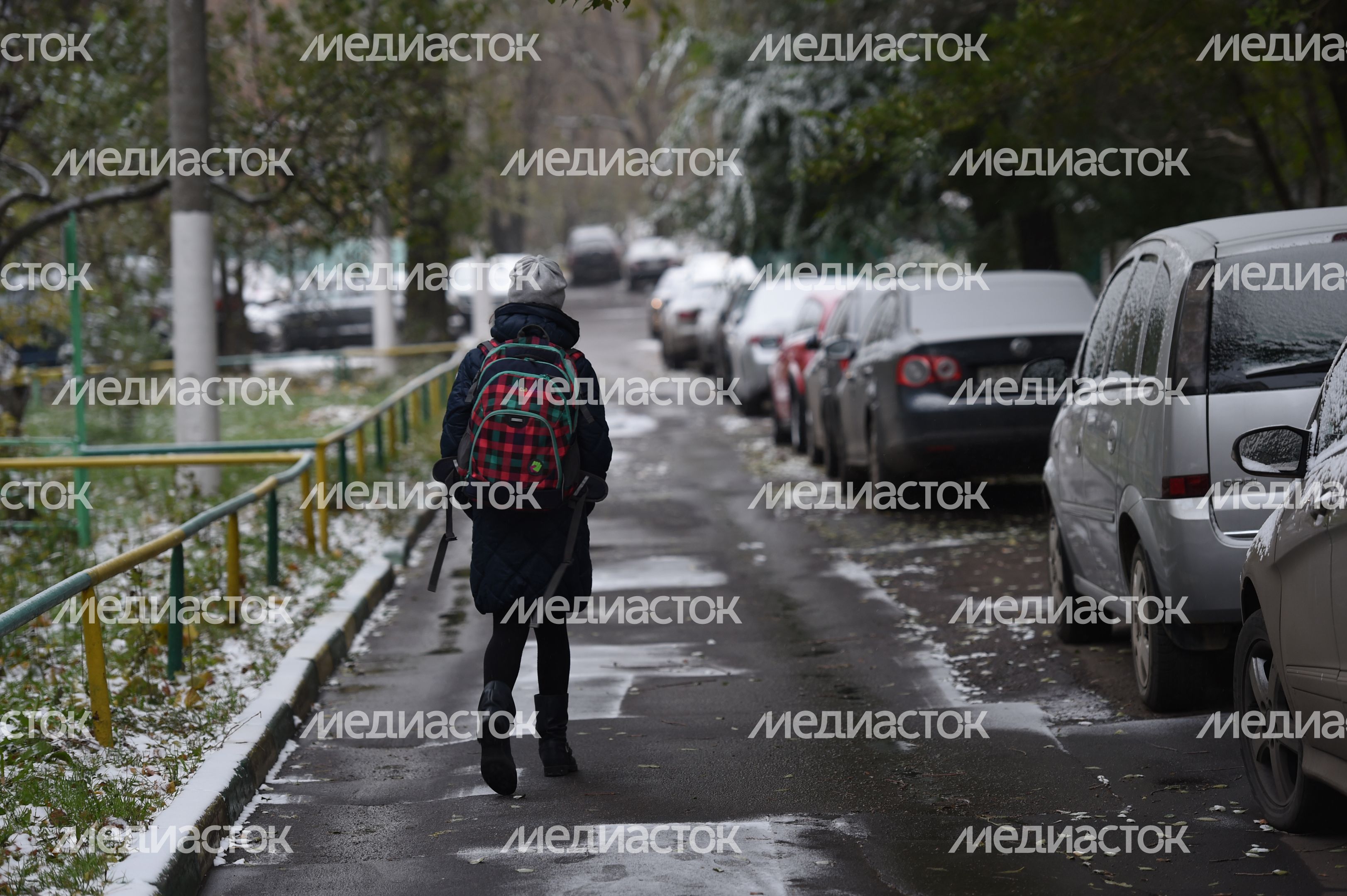 Первый снег в Москве