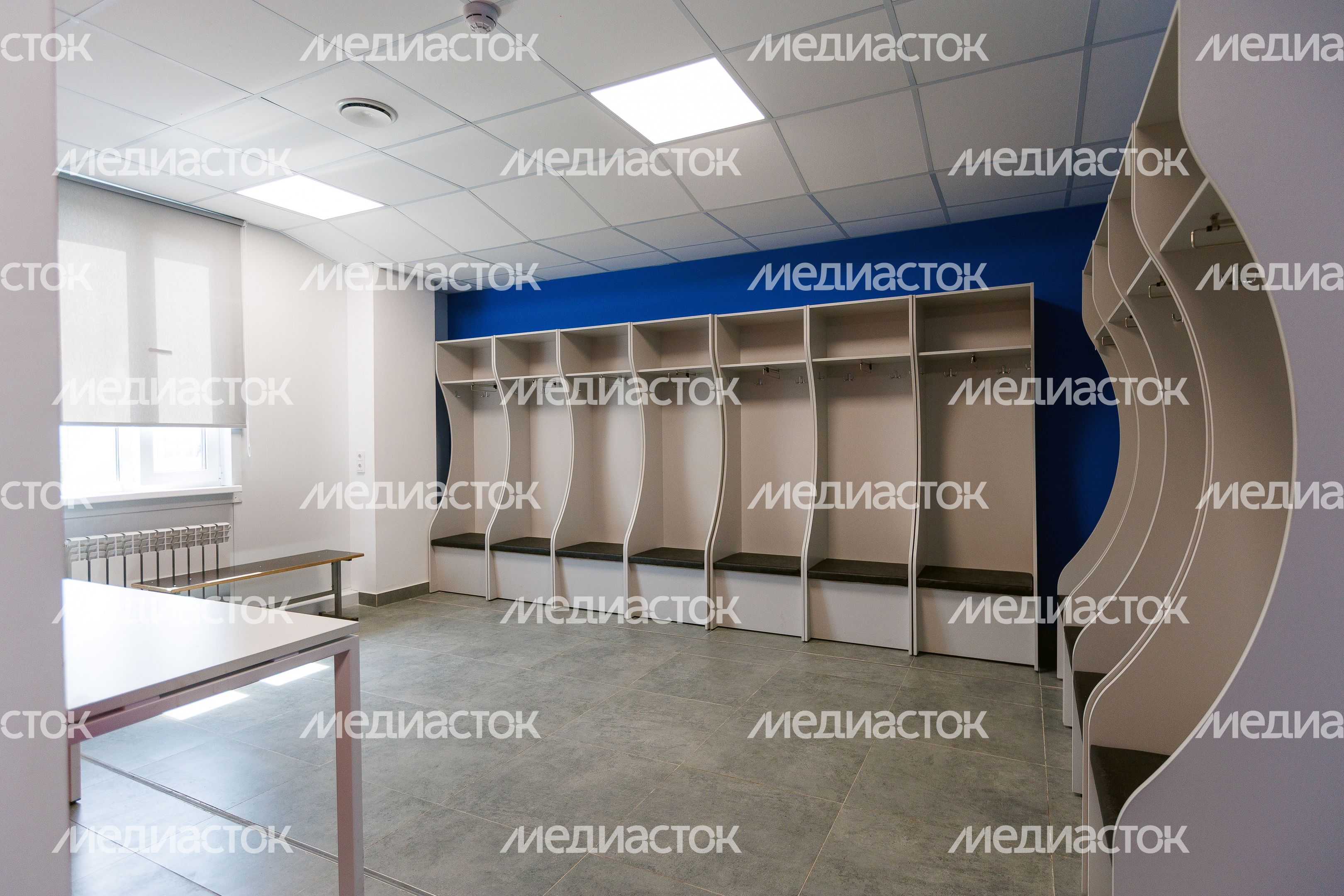 Раздевалка на стадионе «Полет» после капремонта в Лыткарино Раздевалка на стадионе «Полет» после капремонта в Лыткарино