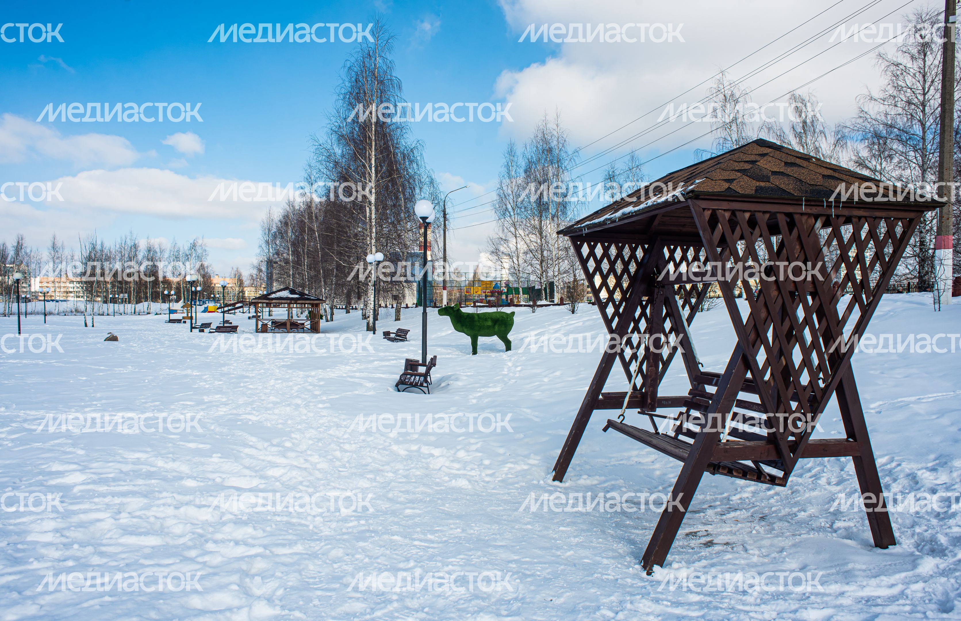 Зимние виды города Электрогорск