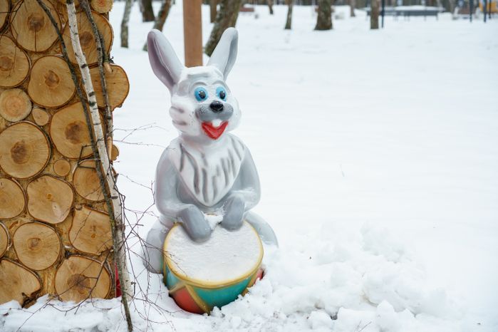 Кашира. Городской парк. Зима