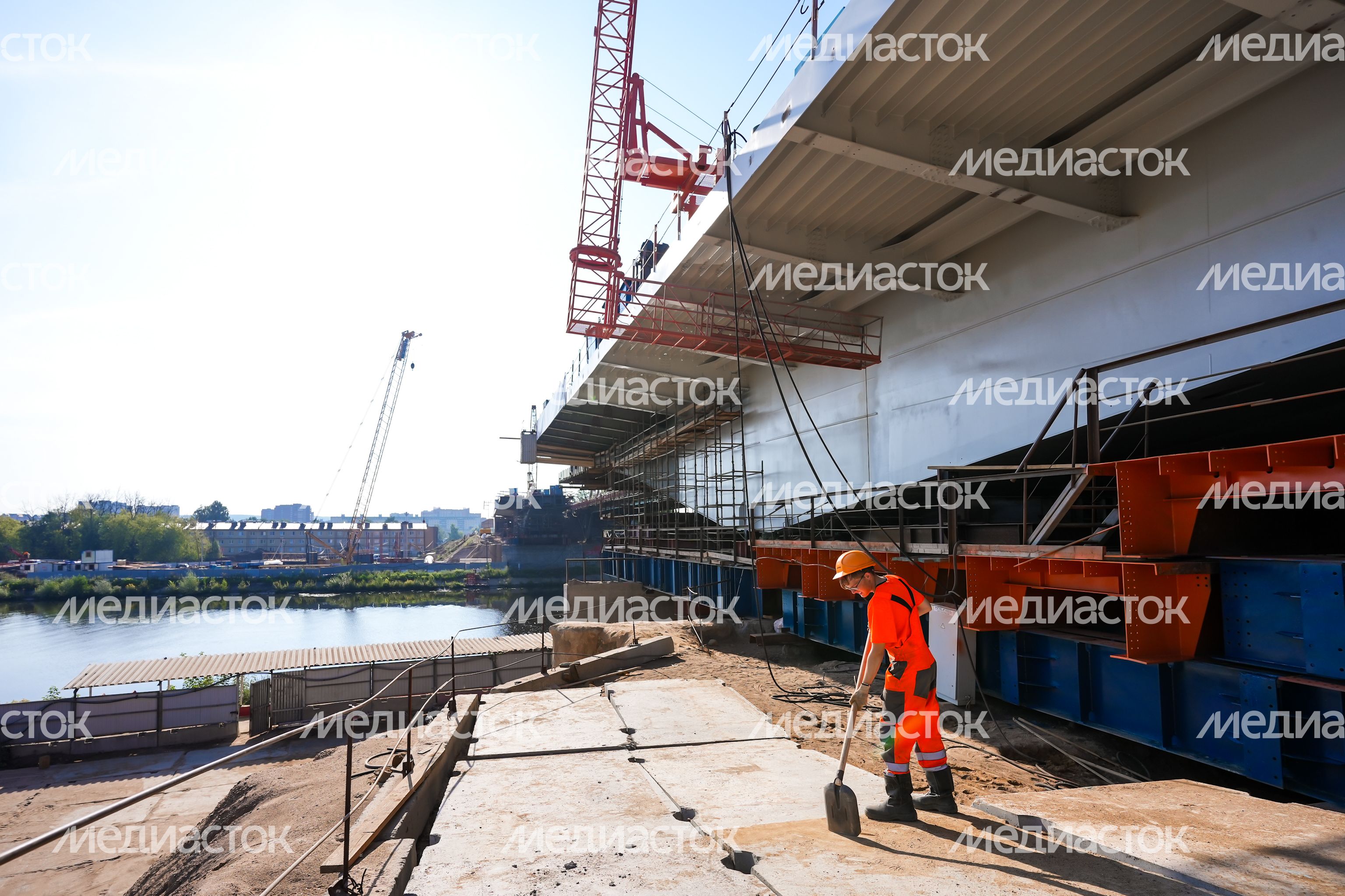 Возведение нового Рогачевского моста в Дмитрове