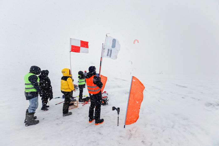Чемпионат Московской области по сноукайтингу в Солнечногорске
