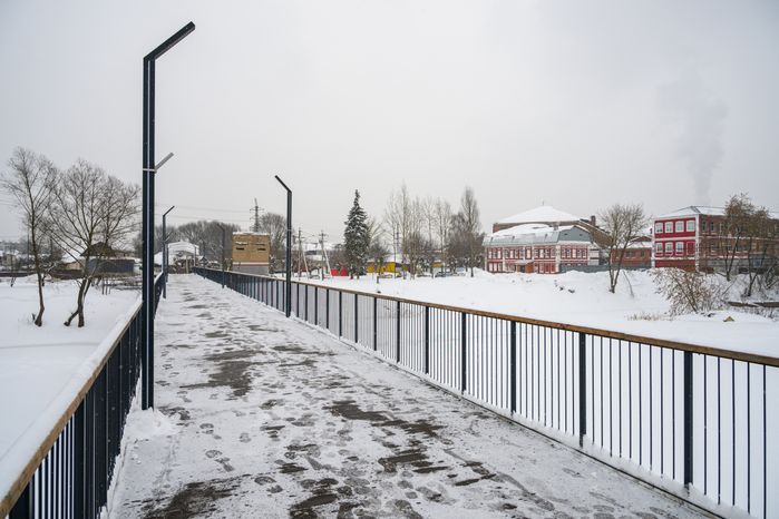 Пешеходный мост в парке «Меленки» Павловского Посада