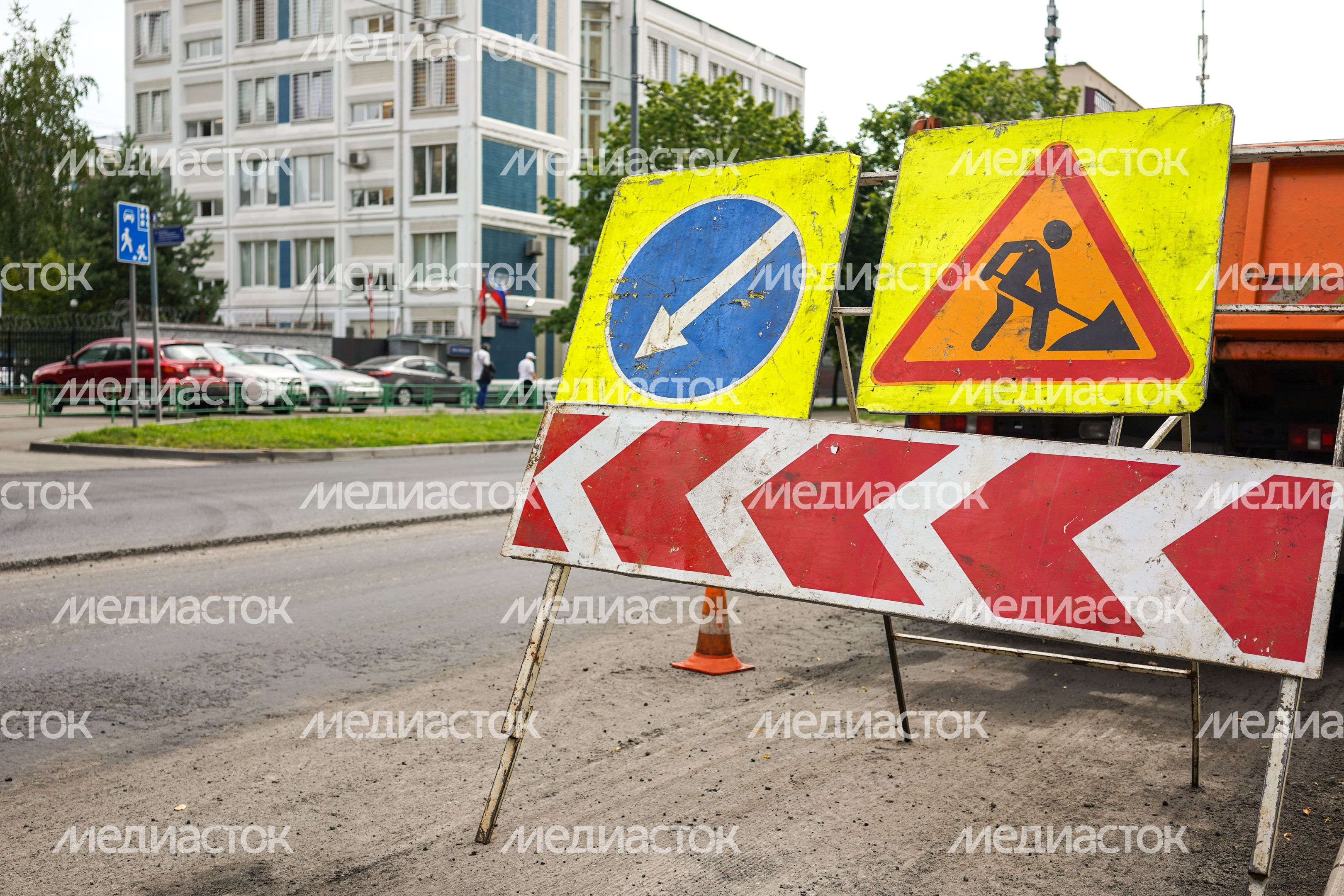Дорожные работы в Москве