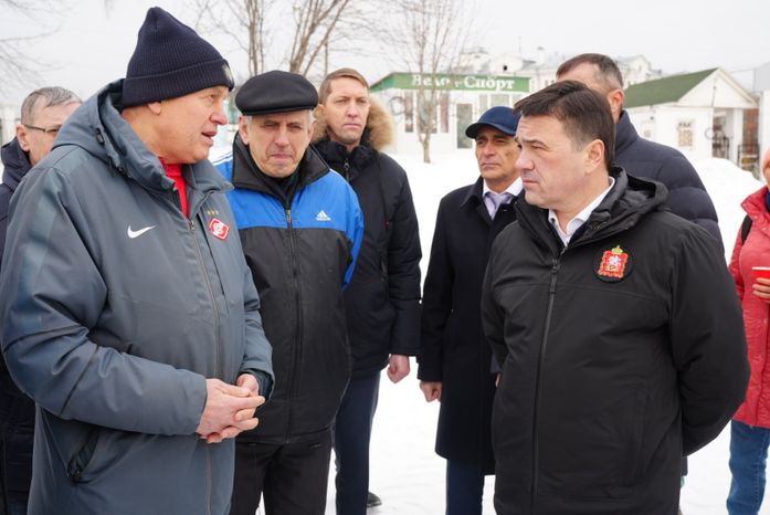 Посещение места строительства нового стадиона «Торпедо» в Люберцах Губернатором Подмосковья