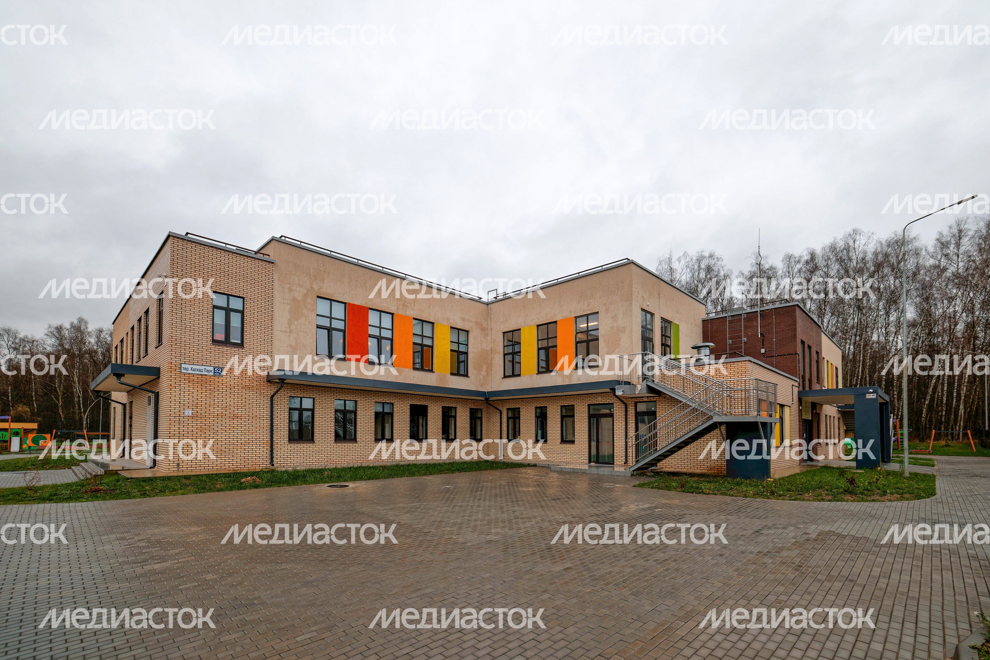 Новый детский сад образовательного комплекса «Бородино» в деревне Бережки округа Подольск
