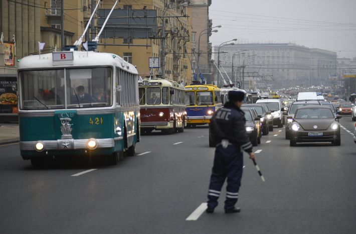 Праздник московского троллейбуса в Москве