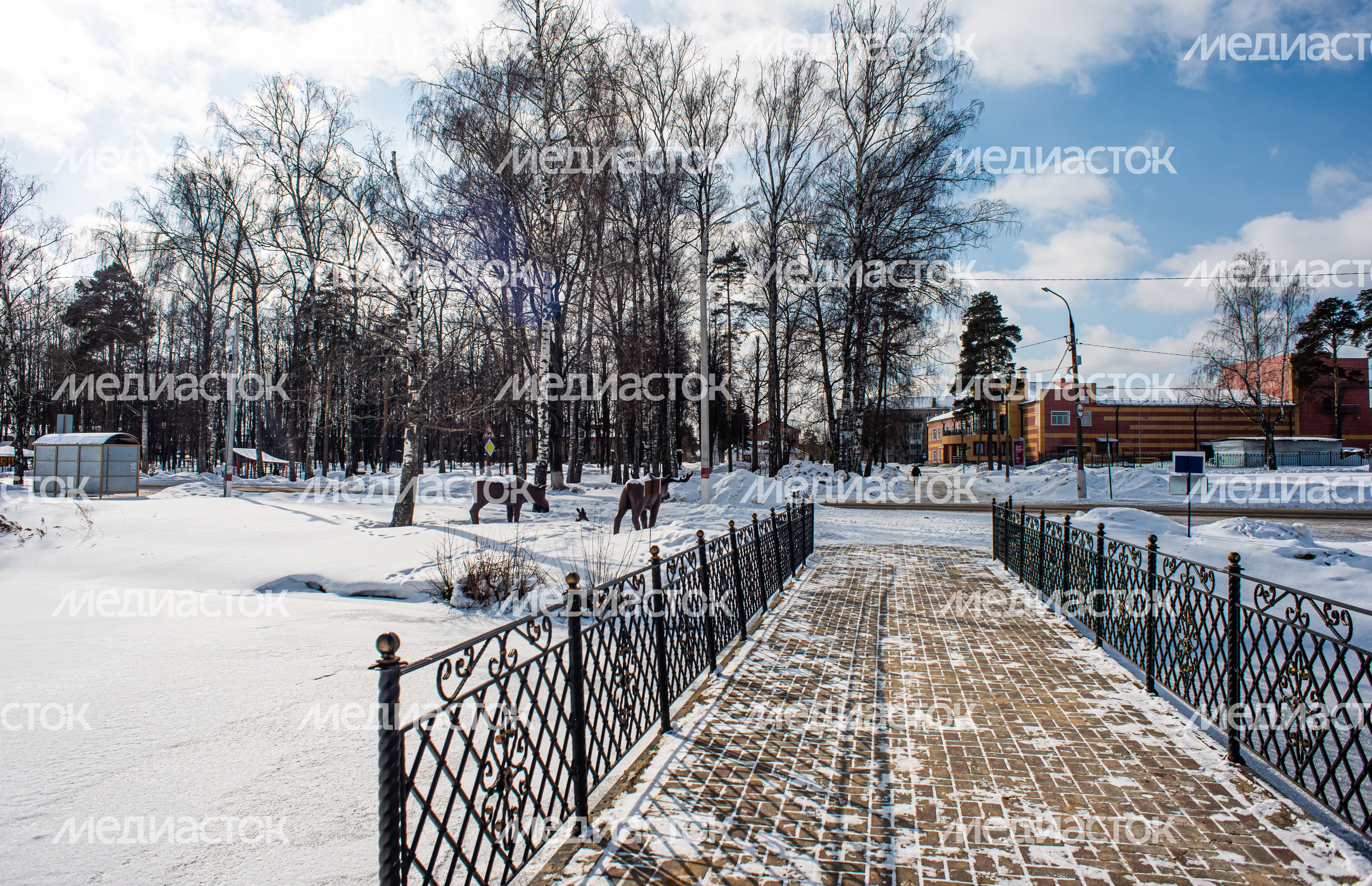 Зимние виды города Электрогорск