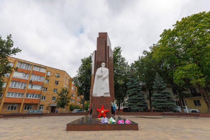 Вечный огонь на площади Памяти в Егорьевске