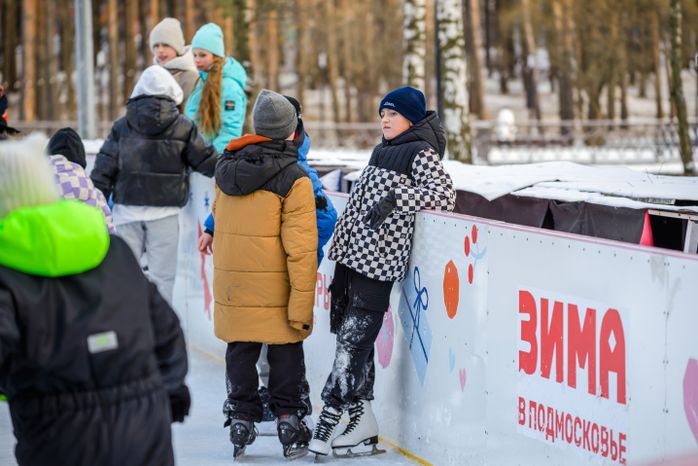 Каток в парке культуры и отдыха «Елочки» в Домодедово