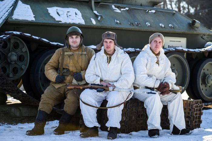 Военно-историческая реконструкция в музее танка Т-34 в Мытищах