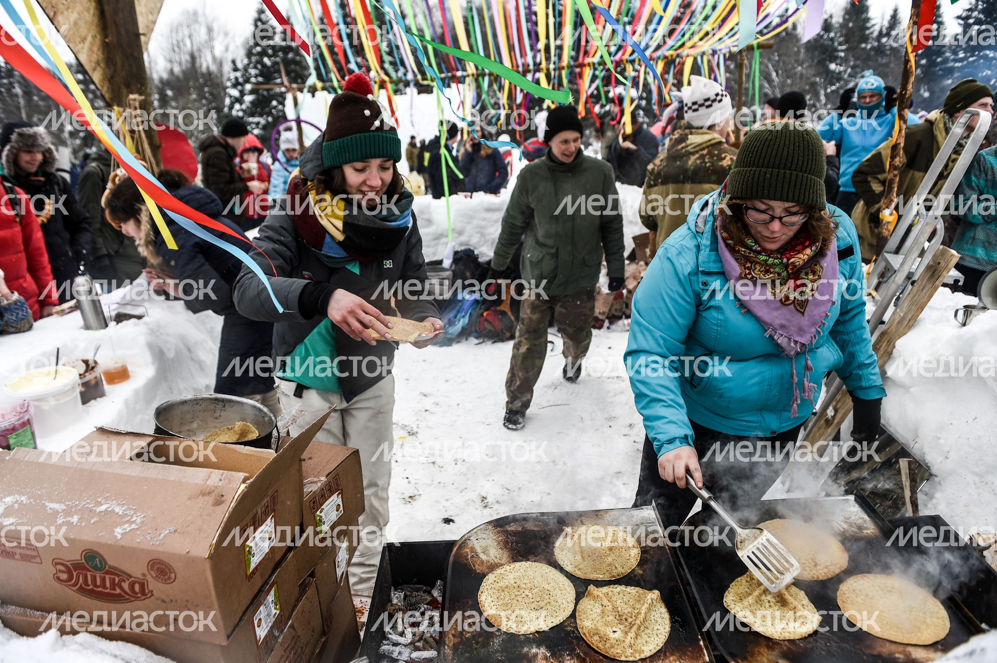 Празднование Масленицы в Копнино