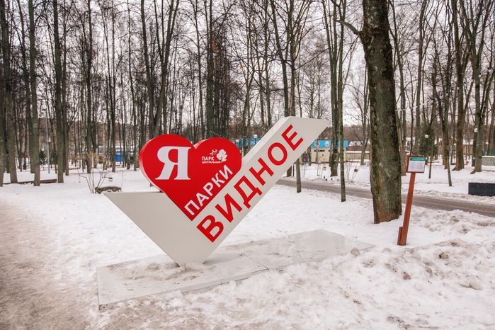 Центральный парк культуры и отдыха города Видное зимой