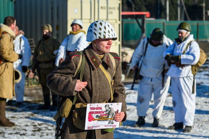 Военно-историческая реконструкция в музее танка Т-34 в Мытищах