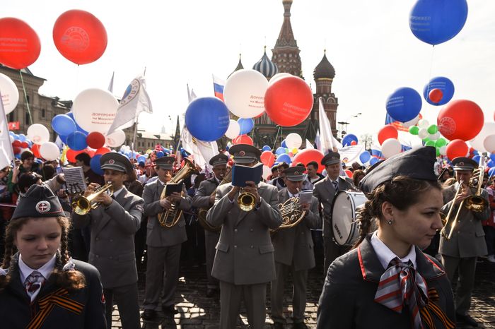Первомайская демонстрация профсоюзов в Москве