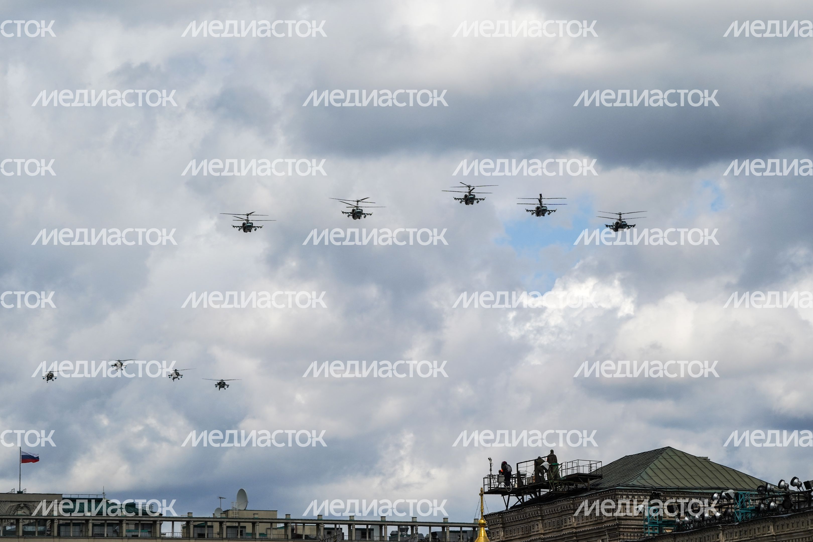 Генеральная репетиция парада Победы в Москве в 2021 году