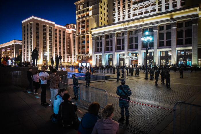 Пешая репетиция парада Победы в Москве