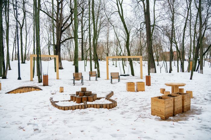 Раменский городской парк культуры и отдыха зимой