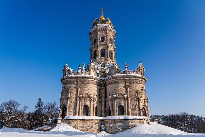 Церковь иконы Божьей Матери Знамение в поселке Дубровицы в Подольске