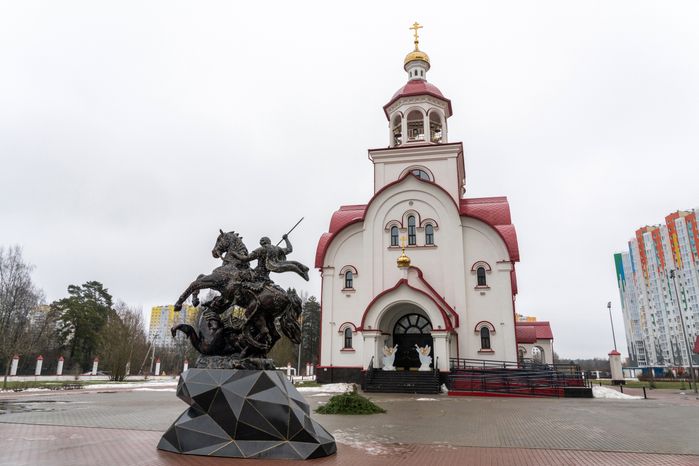 Храм Георгия Победоносца в поселке Голубое округа Солнечногорск