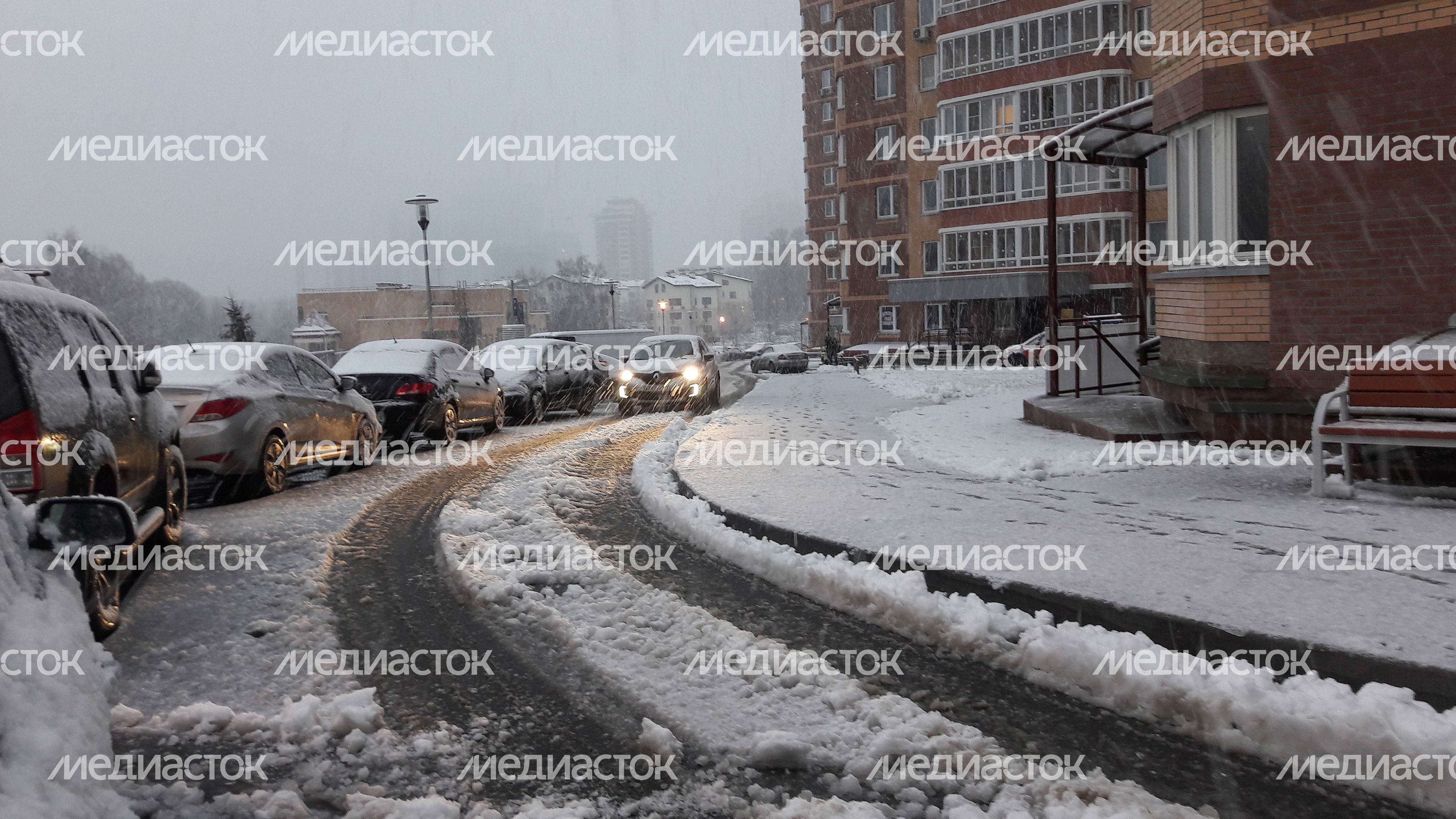Снегопад в Москве и Подмосковье