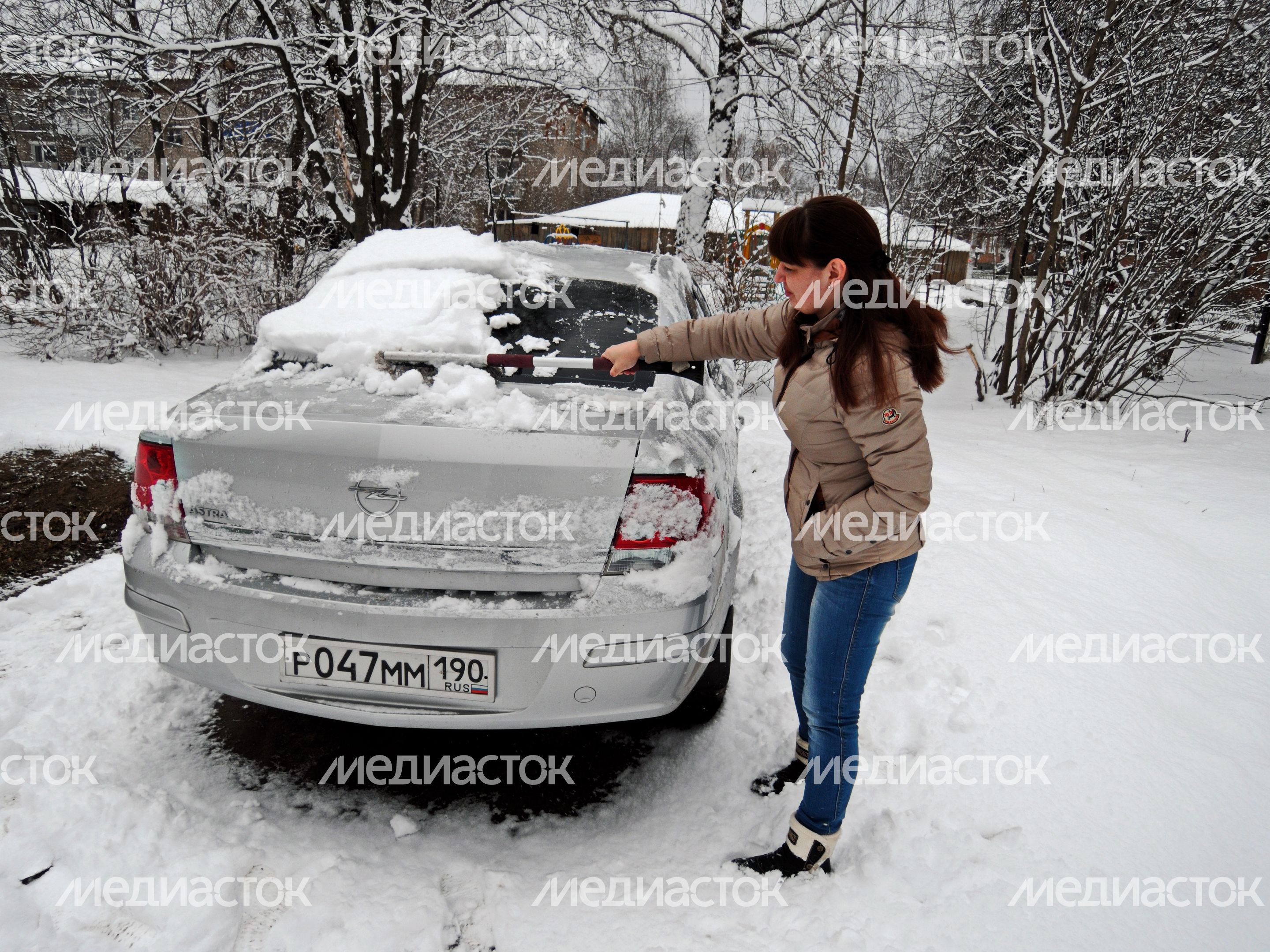 Снег в апреле в Ступино