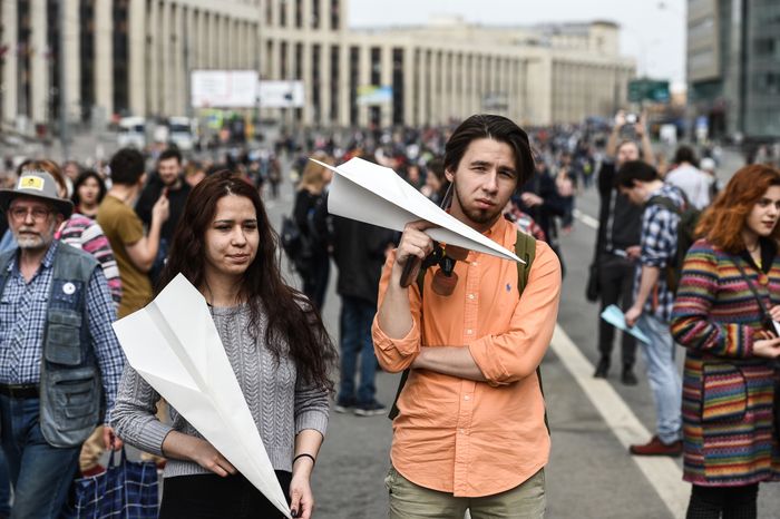 Митинг против блокировки Telegram в Москве