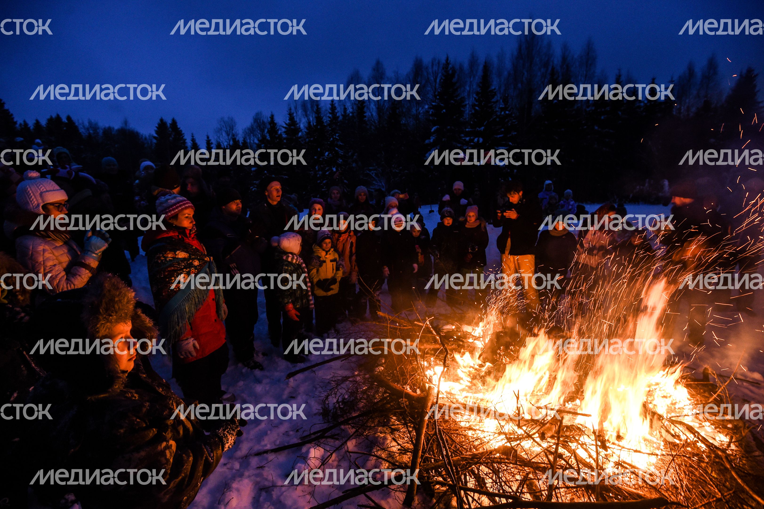 Празднование Масленицы в Копнино