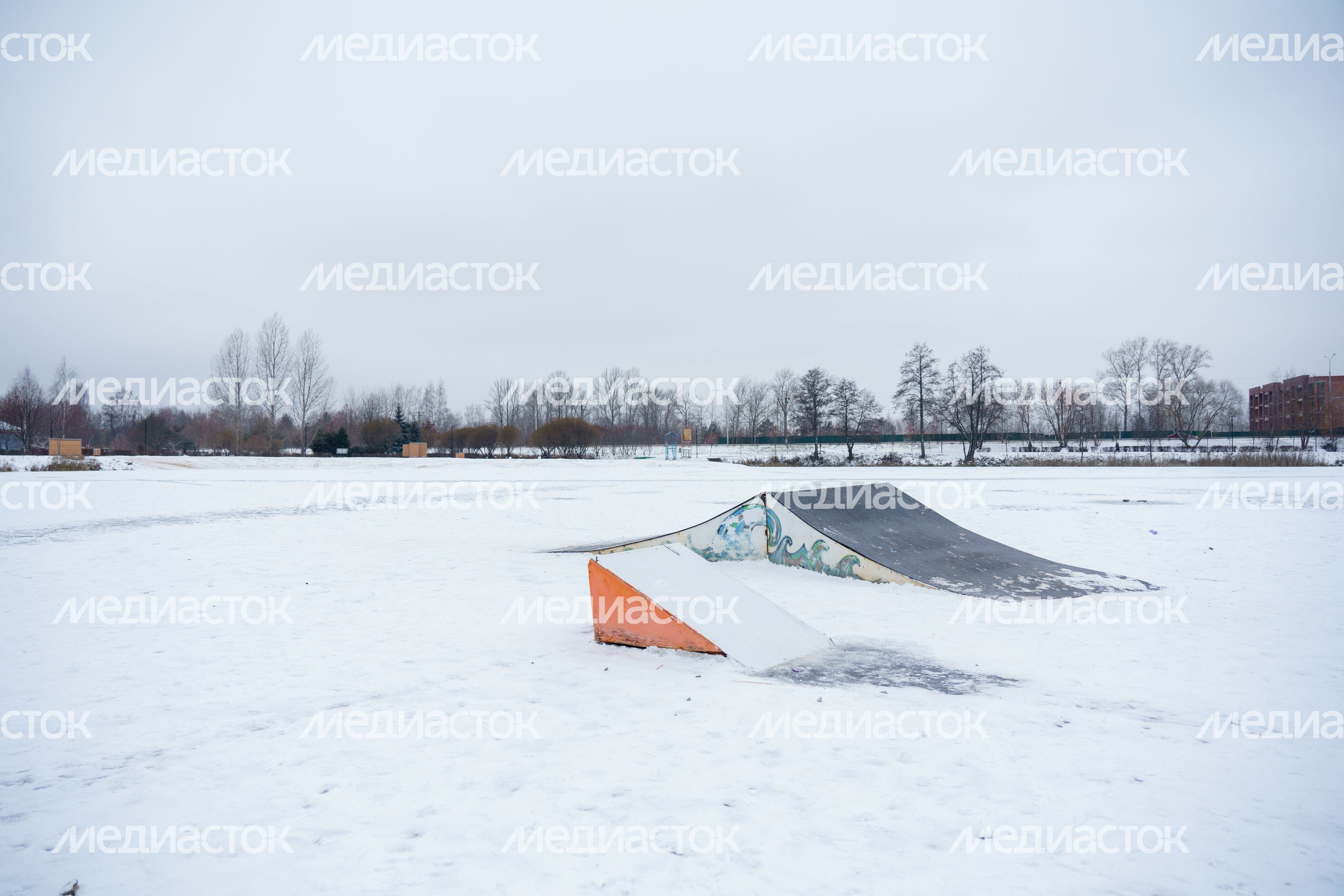 Дубна. Парк семейного отдыха. Зима
