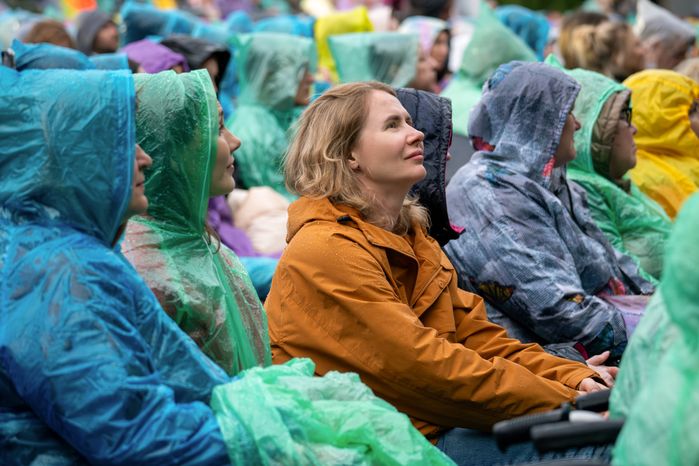 Зрители спектакля-концерта «Бедные люди» на XII Международном фестивале искусств П.И. Чайковского в Клину