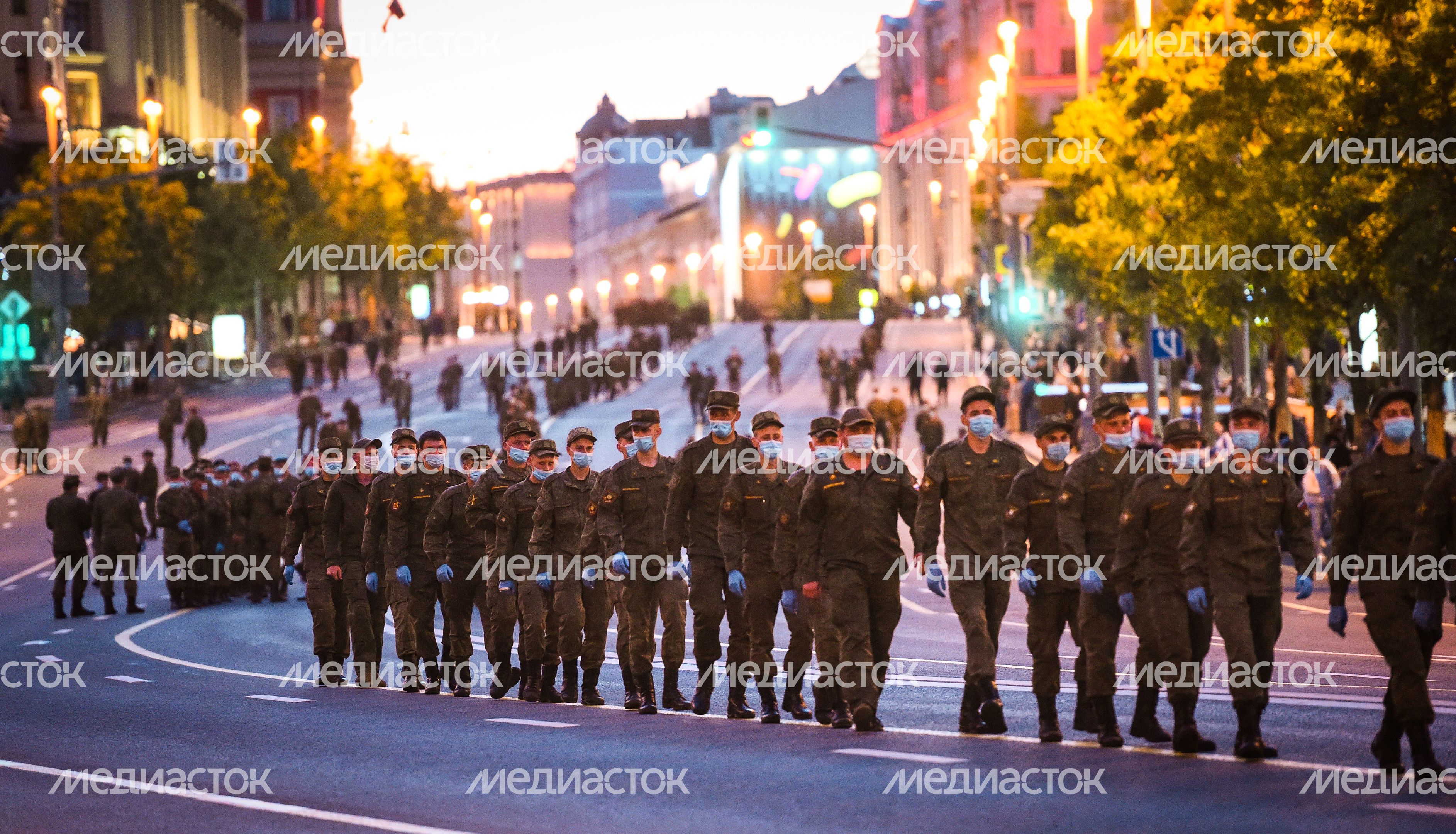 Пешая репетиция парада Победы в Москве