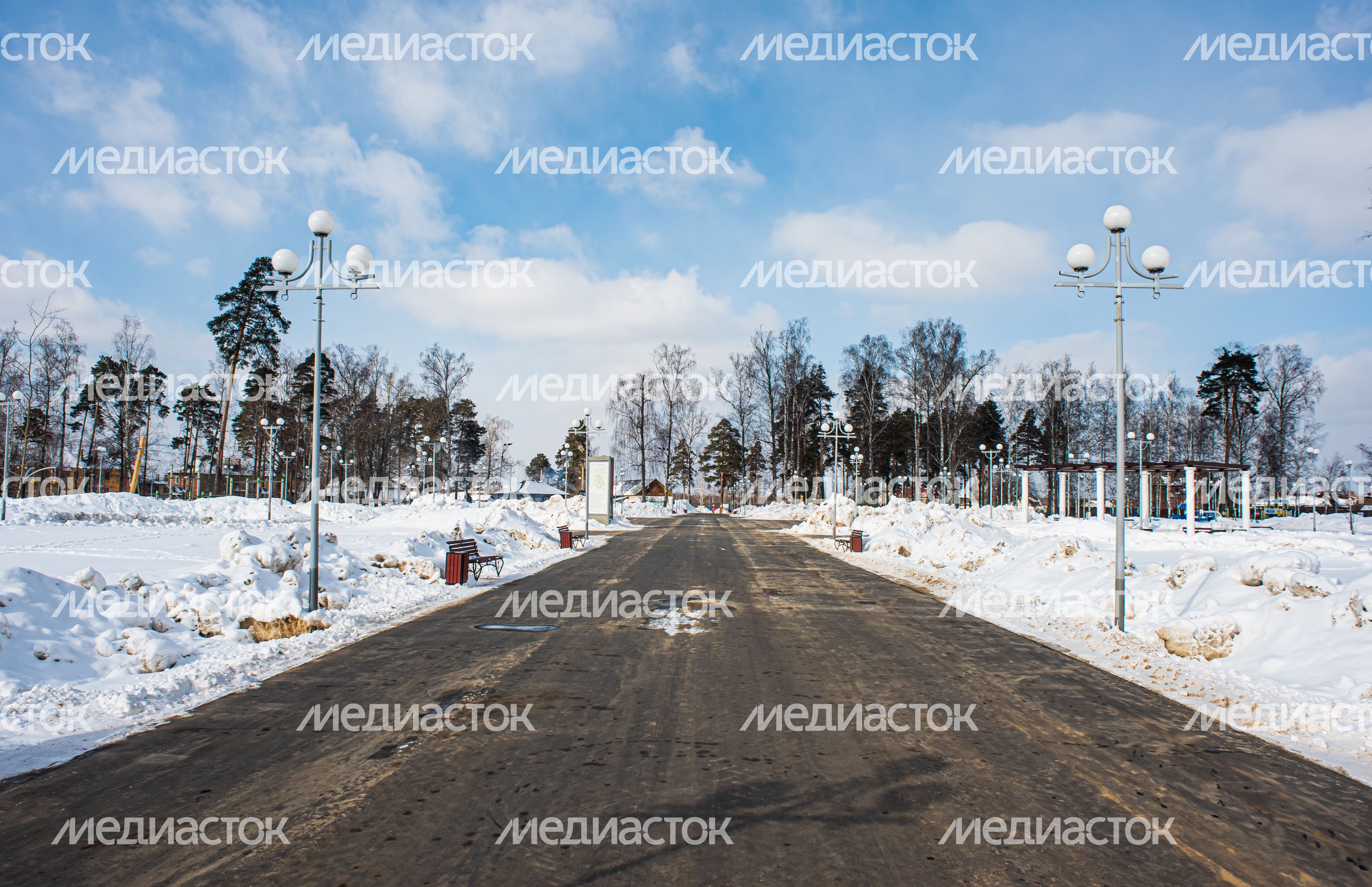Зимние виды города Электрогорск