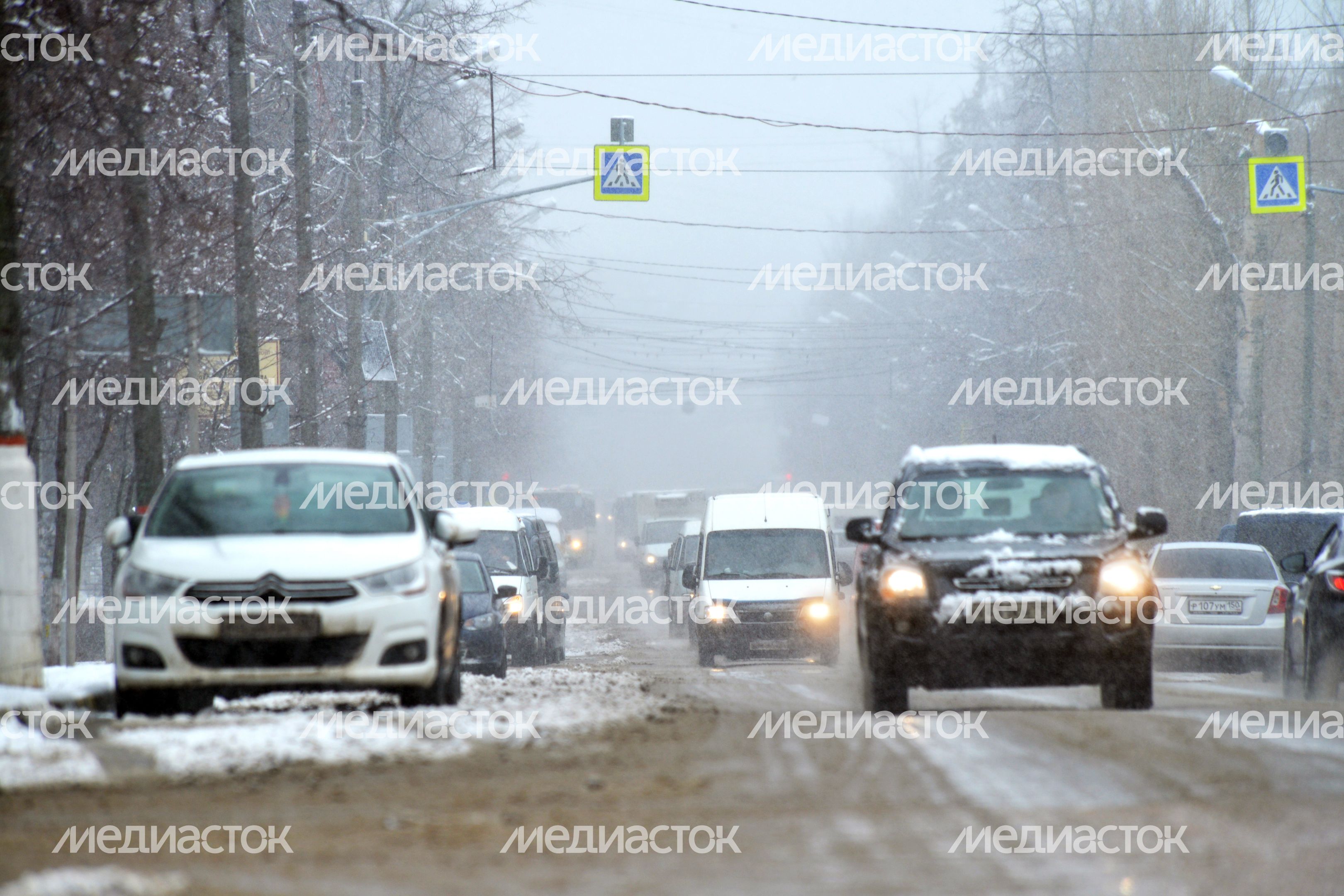 Снегопад в Воскресенске
