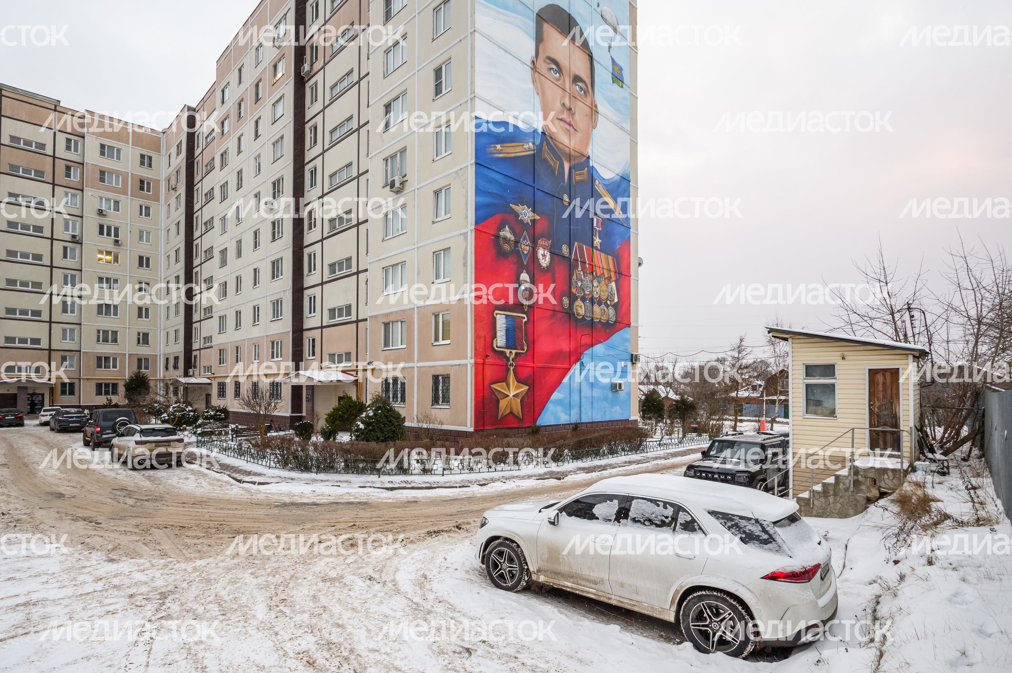 Мурал, посвященный Герою России, майору А.Н. Осокину в Орехово-Зуеве Мурал, посвященный Герою России, майору А.Н. Осокину в Орехово-Зуеве