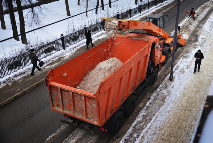 Снегопад в Воскресенске