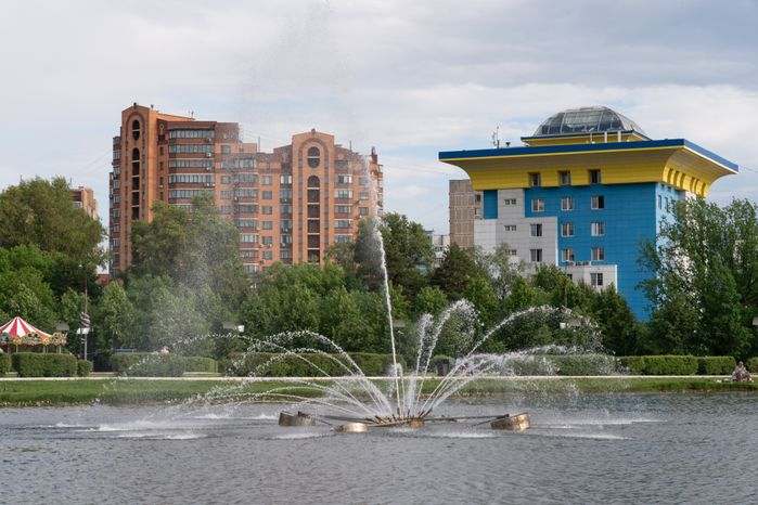 Пруд Баранка на Центральной площади Одинцово