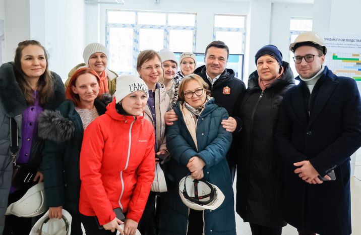 Проверка губернатором строительства школы в Люберцах