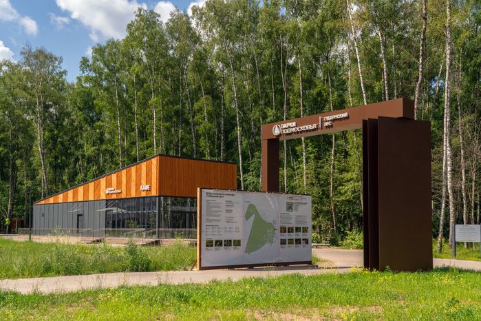 Губернский лесопарк в Чехове летом