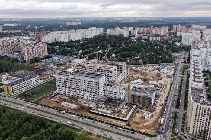 Продолжается строительство ЦРБ в балашихинском мкр. Ольгино