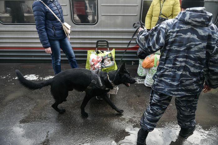 Работа Полции на Казанском вокзале