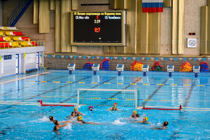 Соревнования по водному поло в рамках VI Летней спартакиады молодежи в Раменском