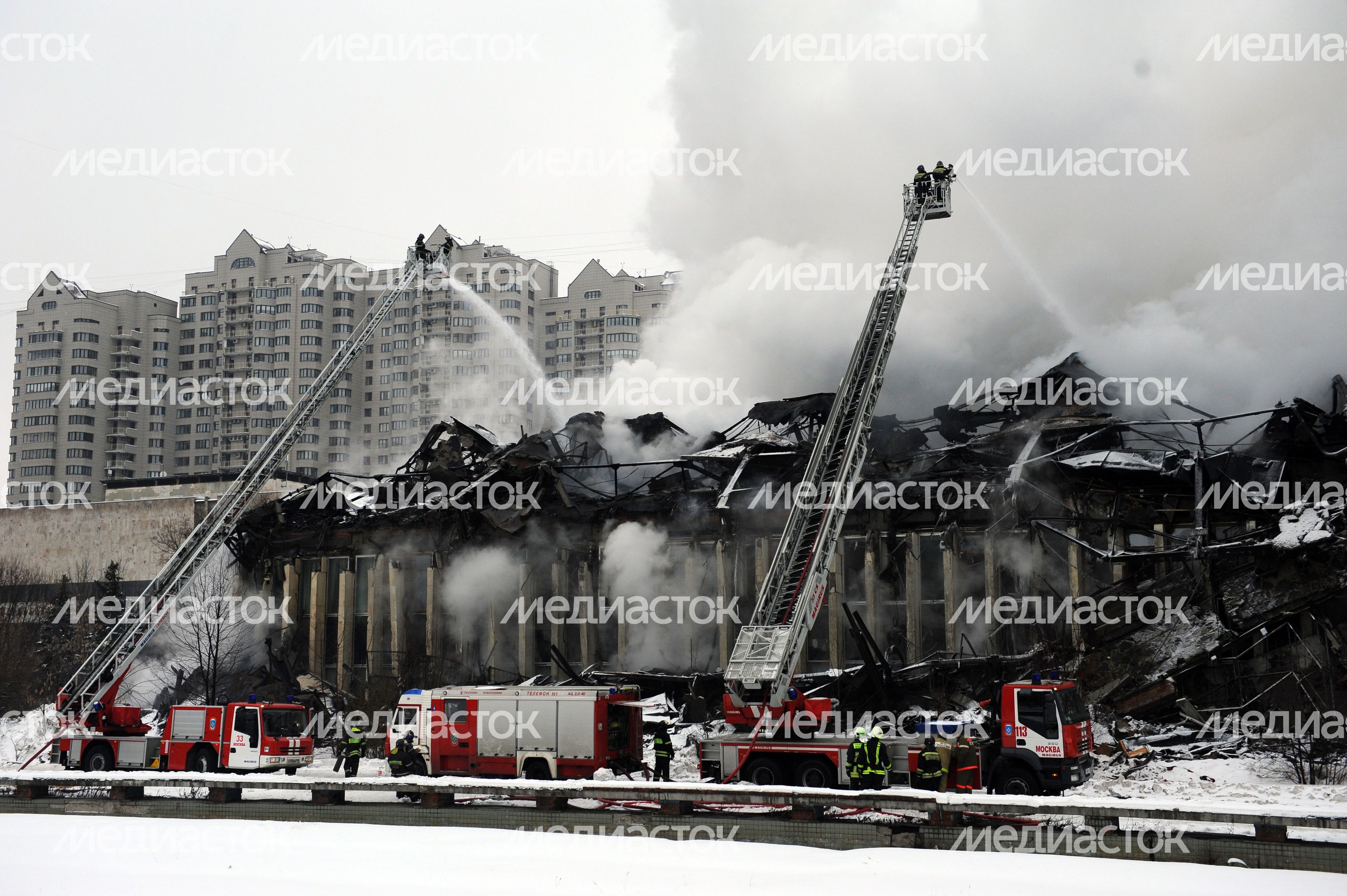 Пожар в библиотеке ИНИОН в Москве Пожар в библиотеке ИНИОН в Москве