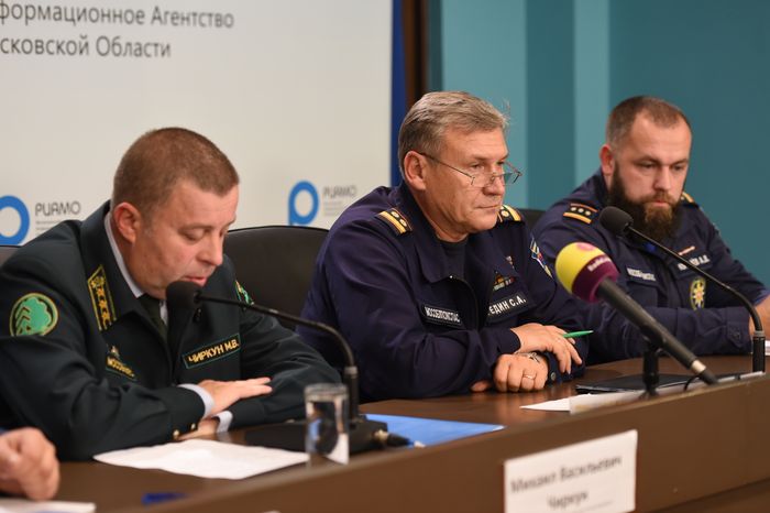 Пресс-конференция замначальника ГКУ МО «Мособлпожспас» Сергея Гедина