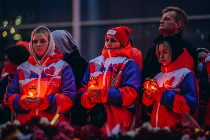 Акция памяти «Журавли» прошла на девятый день после теракта в "Крокус Сити Холле"