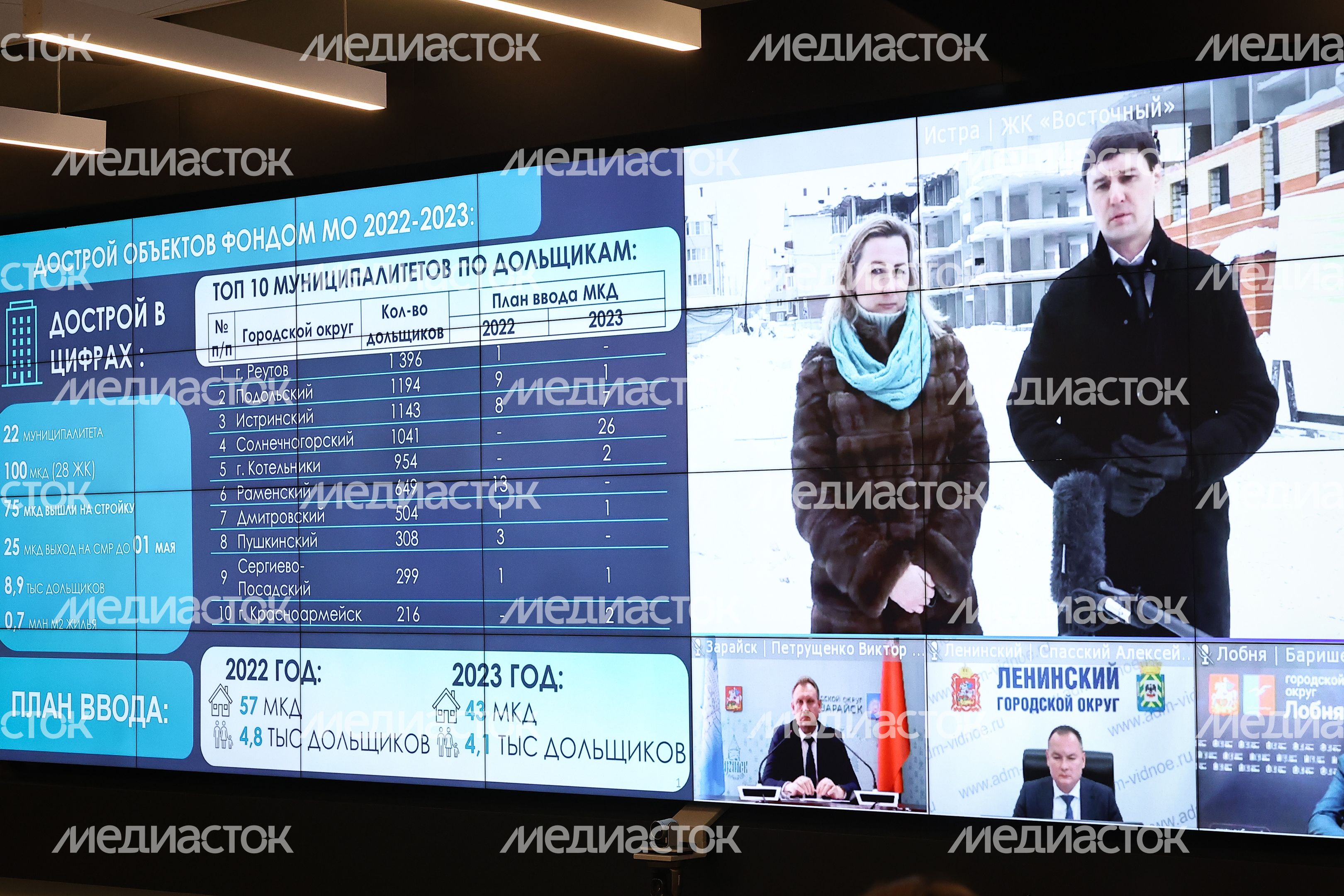 Совещание в формате видеоконференции Губернатора Московской области с Вице-губернаторами, заместителями Председателя Правительства Московской области