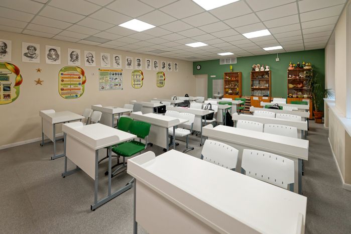 Учебный класс Софьинской средней школы после капитального ремонта в Наро-Фоминском округе