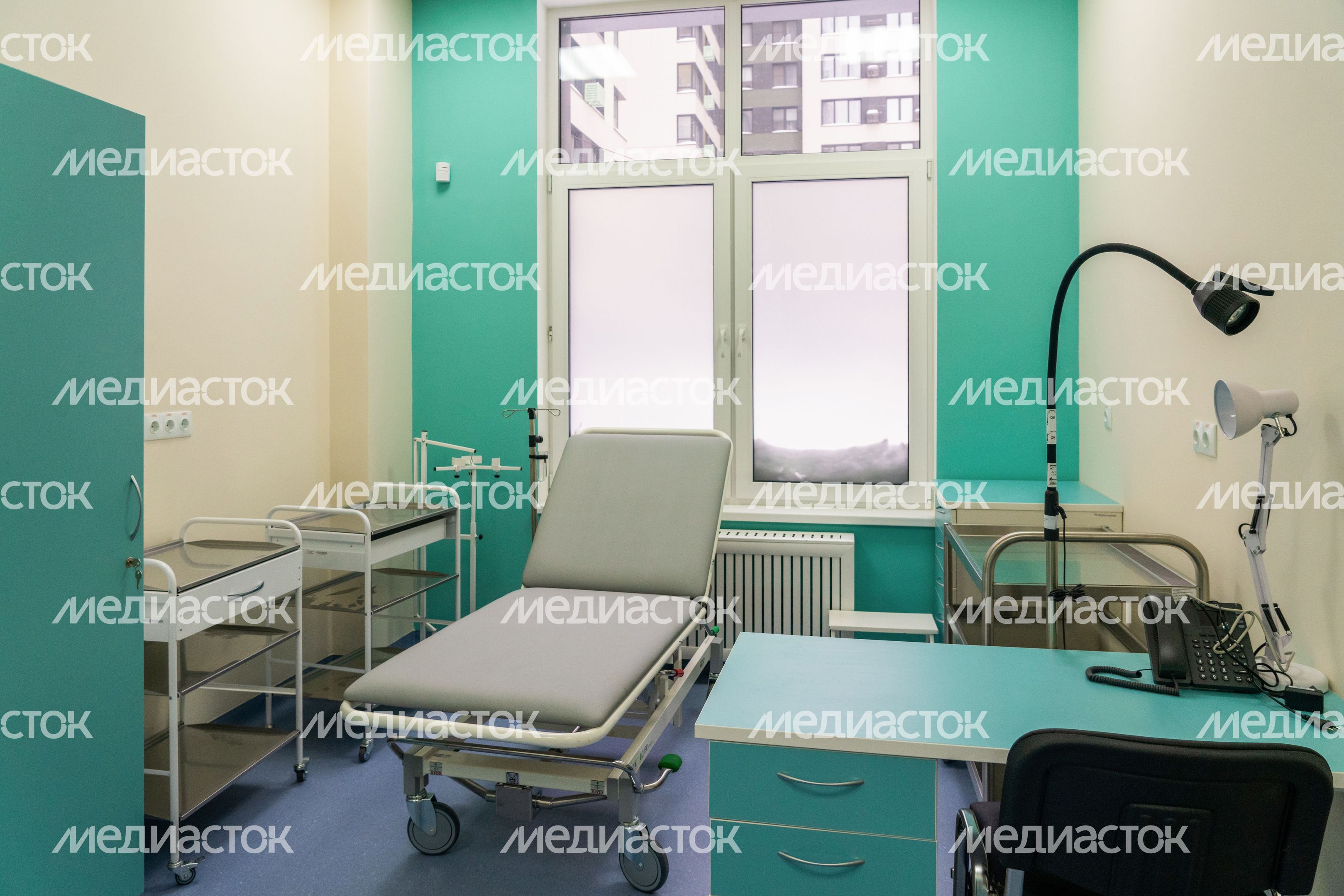 Кабинет травматолога в новой детской поликлинике ЖК «Бригантина» в Долгопрудном Кабинет травматолога в новой детской поликлинике ЖК «Бригантина» в Долгопрудном