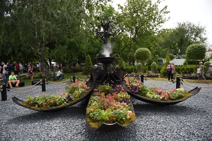 Открытие фестиваля садов и цветов Moscow Flower Show в парке «Музеон» в Москве