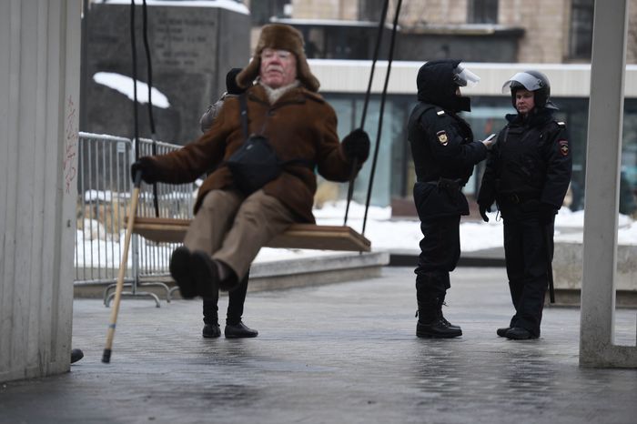 Несанкционированная акция в Москве, 28.01.2018