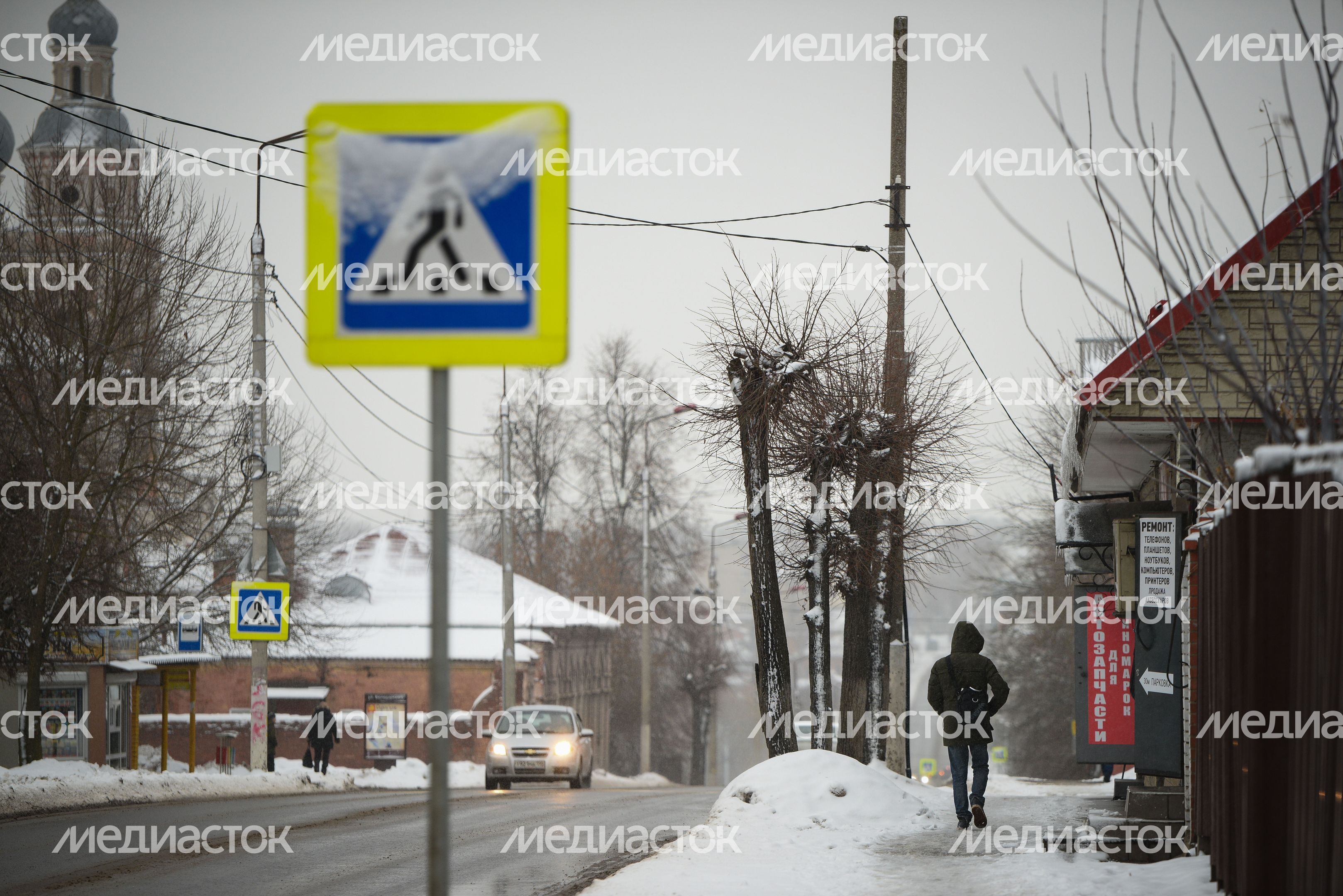 Виды города Серпухов зимой